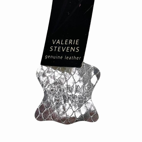 NWT METALLIC SILVER SNAKE EMBOSSED LEATHER CLUTCH PURSE W/ MULTI CHAIN STRAP - Picture 3 of 7